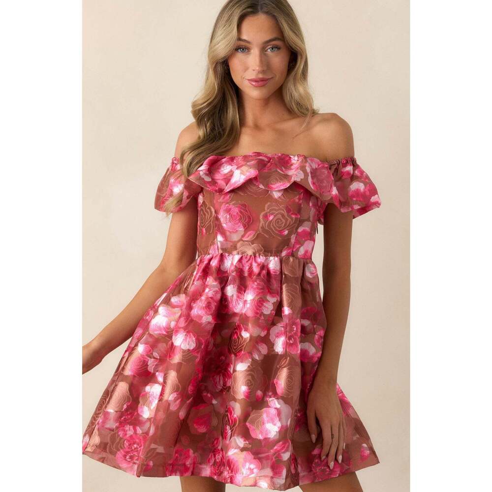 Someone To Love Pink Camel Jacquard Mini Dress Size XL / NWT
